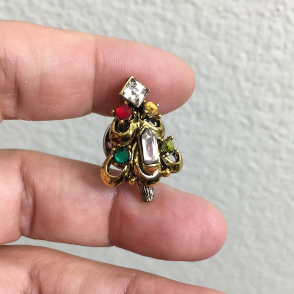 🖤Vtg Christmas tree 🎄 pin - Picture 1 of 9